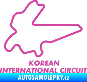 Samolepka Okruh Korean International Circuit růžová