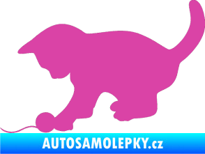 Samolepka Koťátko 001 levá růžová