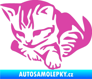Samolepka Koťátko 003 levá růžová