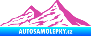 Samolepka Krajina hory 009 levá růžová