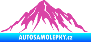 Samolepka Krajina hory 010 pravá růžová