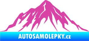 Samolepka Krajina hory 010 levá růžová