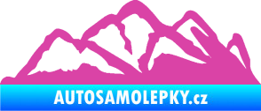 Samolepka Krajina hory 013 pravá růžová