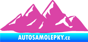 Samolepka Krajina hory 014 pravá růžová