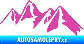 Samolepka Krajina hory 015 pravá růžová