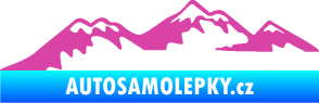 Samolepka Krajina hory 020 levá růžová