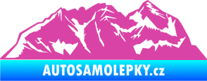Samolepka Krajina hory 024 levá růžová