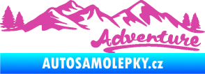 Samolepka Krajina hory 028 pravá růžová