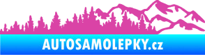 Samolepka Krajina hory 030 pravá růžová