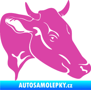 Samolepka Kráva 003 pravá růžová