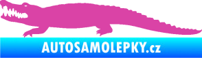 Samolepka Krokodýl 002 levá růžová