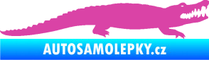 Samolepka Krokodýl 002 pravá růžová