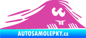 Samolepka Kuk 004 pravá zubatý šmíráček růžová