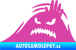 Samolepka Kuk 005 levá vzteklý šmírák růžová