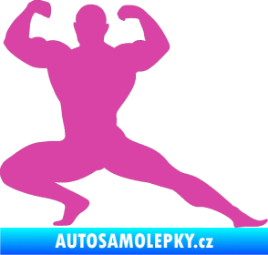 Samolepka Kulturista 015 pravá růžová