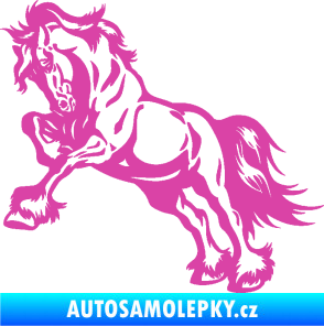 Samolepka Kůň 055 levá růžová