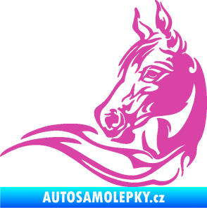 Samolepka Kůň 085 levá růžová