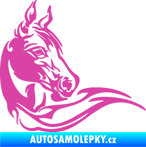 Samolepka Kůň 085 pravá růžová