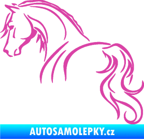 Samolepka Kůň 104 levá růžová