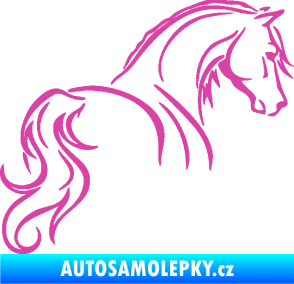 Samolepka Kůň 104 pravá růžová