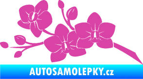 Samolepka Květina dekor 008 levá orchidej růžová