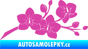 Samolepka Květina dekor 008 pravá orchidej růžová