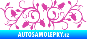 Samolepka Květina dekor 010 pravá růžičky růžová