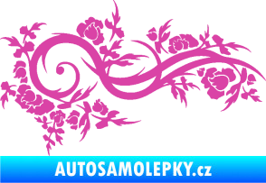Samolepka Květina dekor 013 pravá růžová