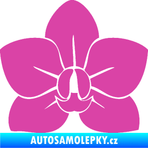 Samolepka Květina dekor 023 orchidej květ růžová