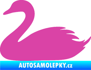Samolepka Labuť 001 levá růžová