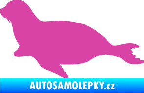 Samolepka Lachtan 001 levá růžová