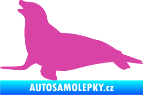 Samolepka Lachtan 002 levá růžová