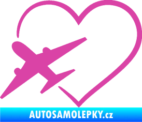 Samolepka Láska k létání 001 levá růžová