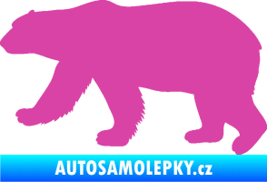Samolepka Lední medvěd 002 levá růžová