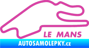 Samolepka Okruh Le Mans růžová