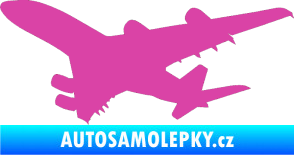 Samolepka Letadlo 002 levá růžová