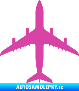 Samolepka Letadlo 005 růžová