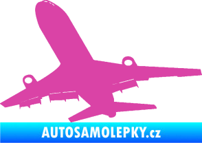 Samolepka Letadlo 007 levá růžová