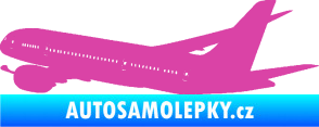 Samolepka Letadlo 009 levá růžová