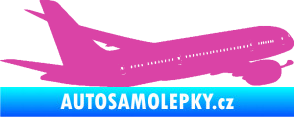Samolepka Letadlo 009 pravá růžová