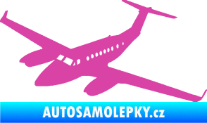Samolepka Letadlo 010 levá růžová