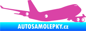 Samolepka Letadlo 012 pravá růžová