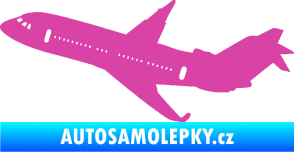 Samolepka Letadlo 013 levá růžová