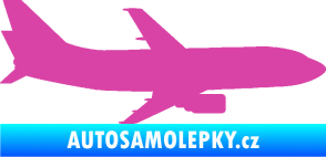 Samolepka Letadlo 019 pravá Boeing 737 růžová