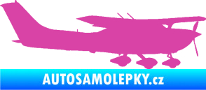 Samolepka Letadlo 021 pravá Cessna 182 růžová