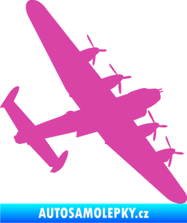 Samolepka Letadlo 022 pravá bombarder Lancaster růžová