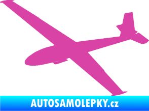 Samolepka Letadlo 025 levá kluzák růžová