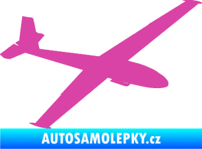 Samolepka Letadlo 025 pravá kluzák růžová