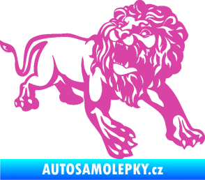 Samolepka Lev 006 pravá růžová