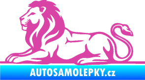 Samolepka Lev 010 levá růžová